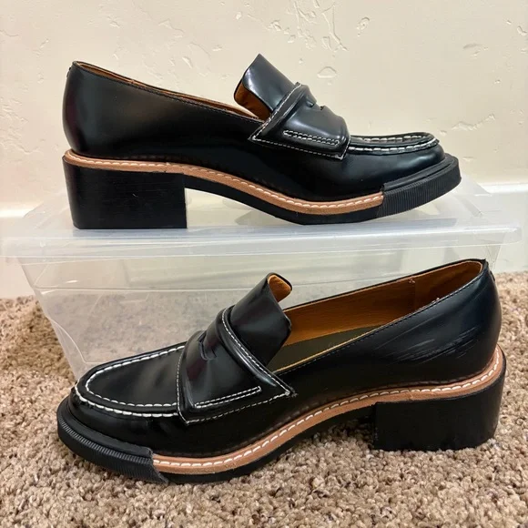 Rag & Bone Antor Loafer Rag and Bone Antor Penny Loafers Leather Thick Sole Size 38  main image 3